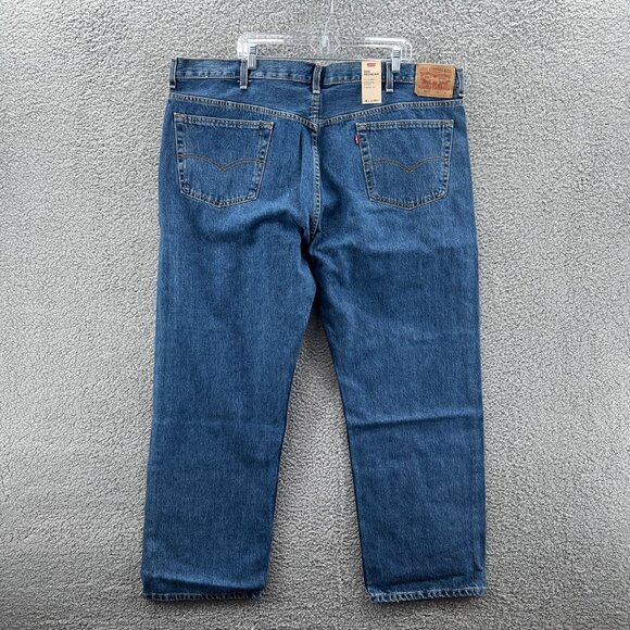 Levis 505 Jeans Mens 48 X 32 Straight Leg Big & Tall Blue Denim - Picture 2 of 13